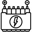 Battery energy storage pack icon