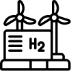 Green hydrogen facility icon