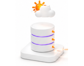 Data Ingestion — database stack with weather signal