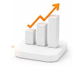 Actionable Insights — charts with upward trend