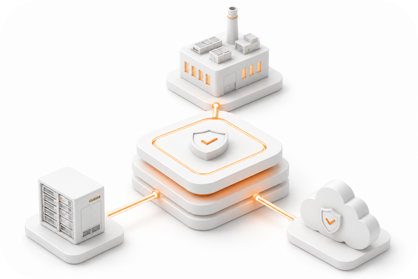 Cybersecure OT/IT — security connecting plant, edge, and cloud