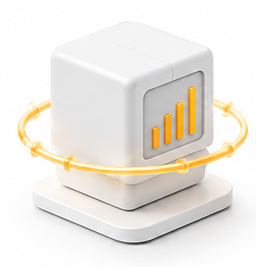 Minute generation forecasting — analytics monitor with orbital data ring