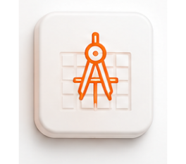 Drafting compass icon representing first-principles engineering