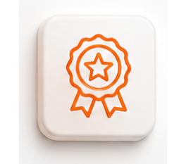 Award badge icon representing external validation